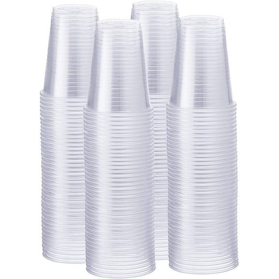 GUSTO 7 Oz Clear Plastic Cups Disposable Drinking Cups, 500-Pack