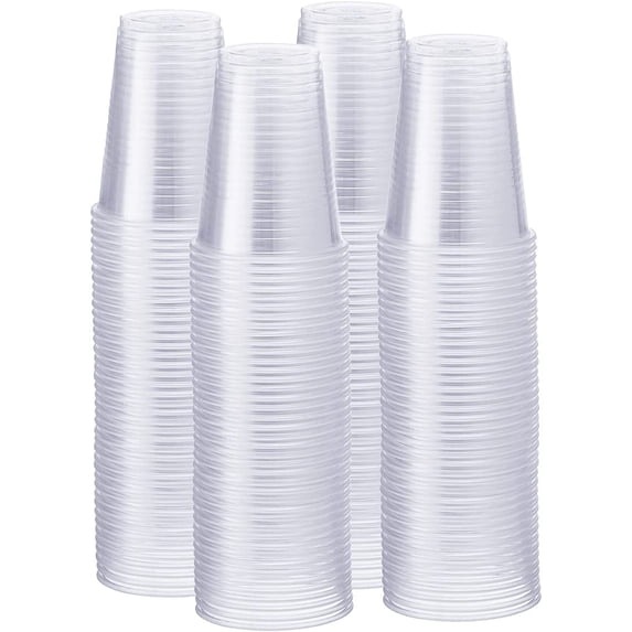 GUSTO 7 Oz Clear Plastic Cups Disposable Drinking Cups, 500-Pack