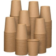 GUSTO 8 oz Kraft Paper Cups Disposable Coffee Cups Unbleached, 300-Pack