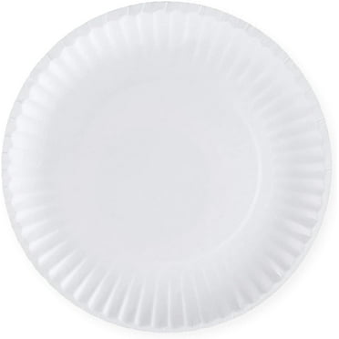 GUSTO 9 Inch Paper Plates Bulk Pack White Disposable Plates Heavy Duty, 200-Pack