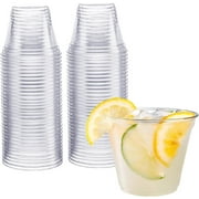 GUSTO 9 oz. Clear Plastic Cups [100 Pack] Plastic Tumblers, Party Cups