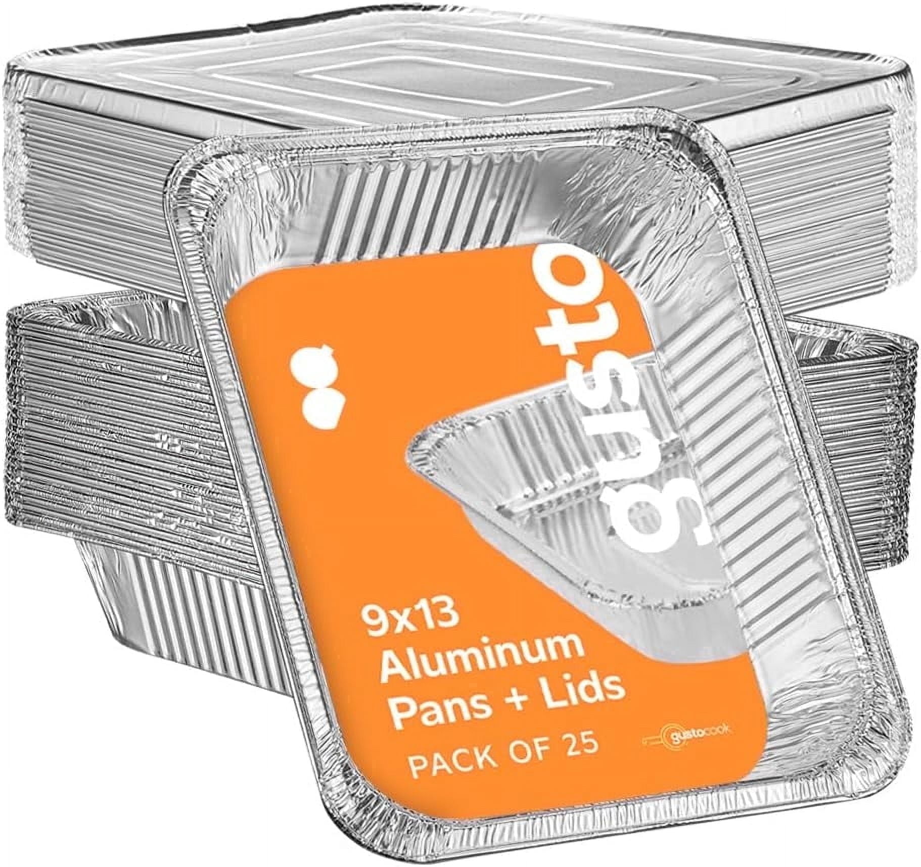 Comfy Package 25 Sets 9x13 Aluminum Foil Steam Table Pans With