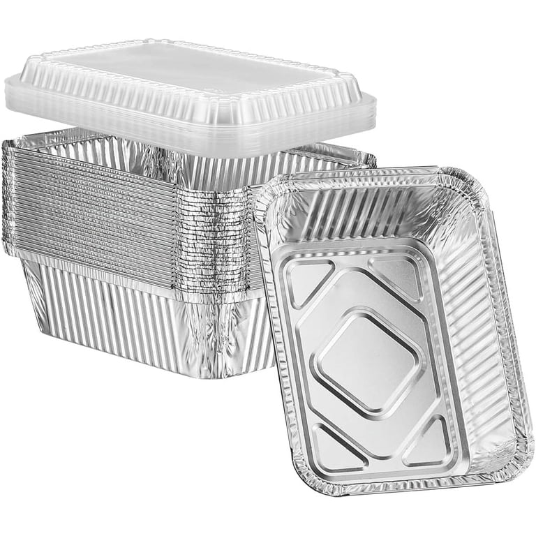 GUSTO, Aluminum foil pans with lids, 6x9 inches, 25-pack - Walmart.com