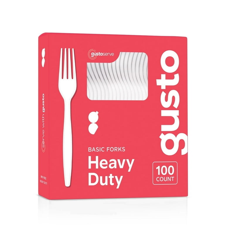 Heavyweight Plastic Cutlery, Fork, White, 100/Pack Heavyweight Plastic Cutlery, Fork, White, 100/Pack