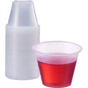 GUSTO Disposable Medicine Cups Plastic Measuring Cup 1 oz, 100 pack