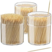 GUSTO Double-Point Bamboo Toothpicks Wood Appetizer Skewers, 1500-Pack