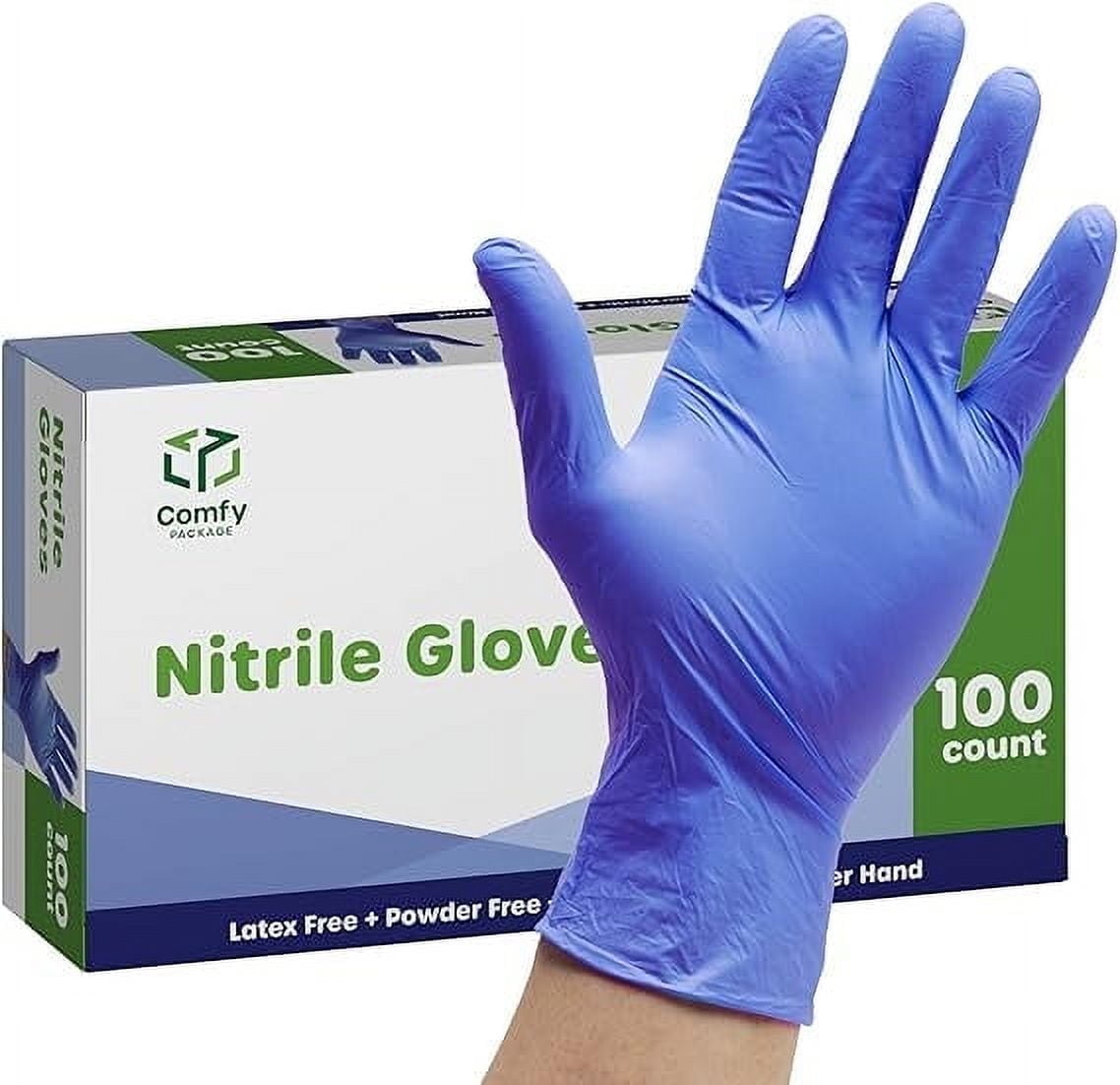 GUSTO Nitrile Gloves Disposable Latex Free Cleaning Gloves, Small 100-Pack
