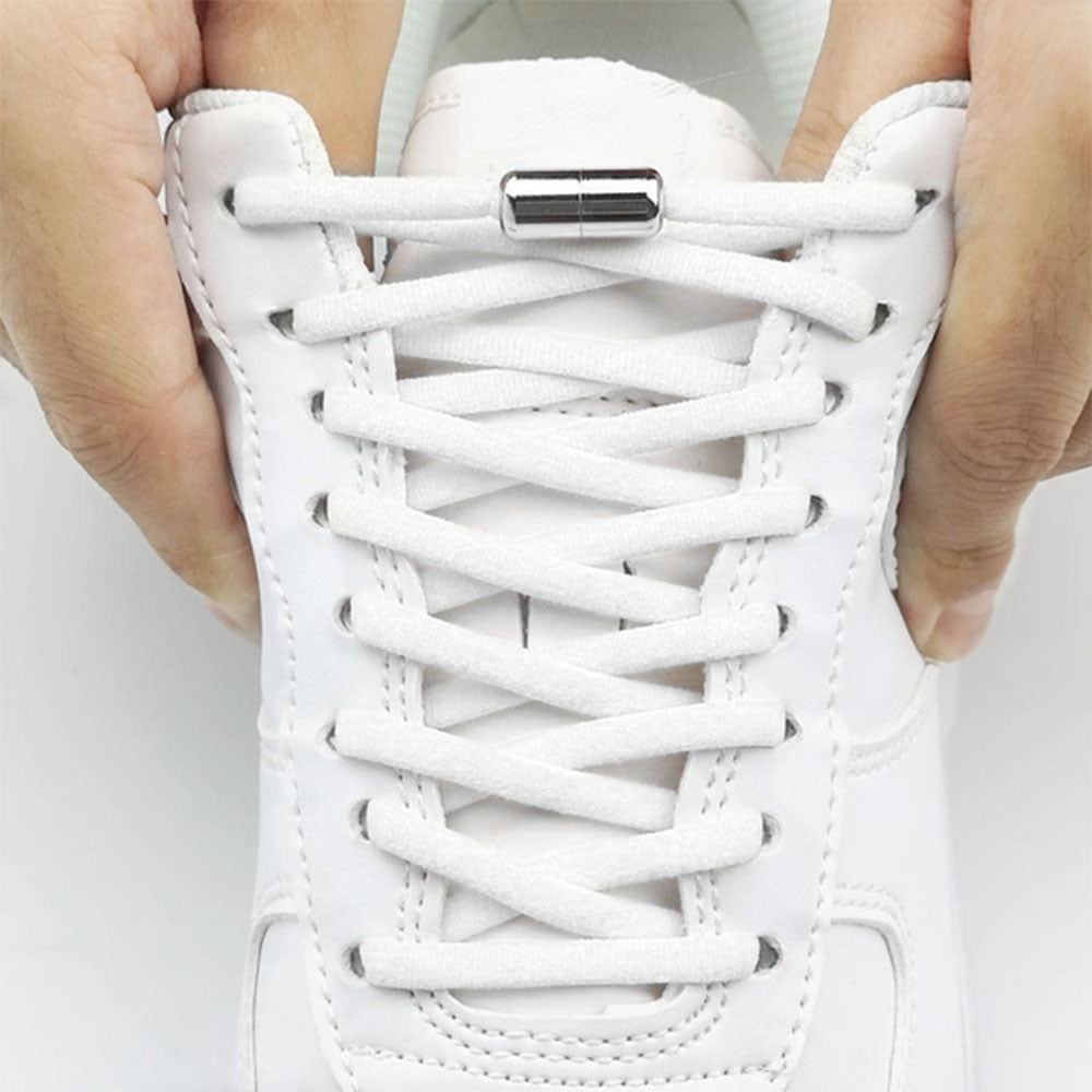 White Thick Rope Shoelaces – Looped Laces
