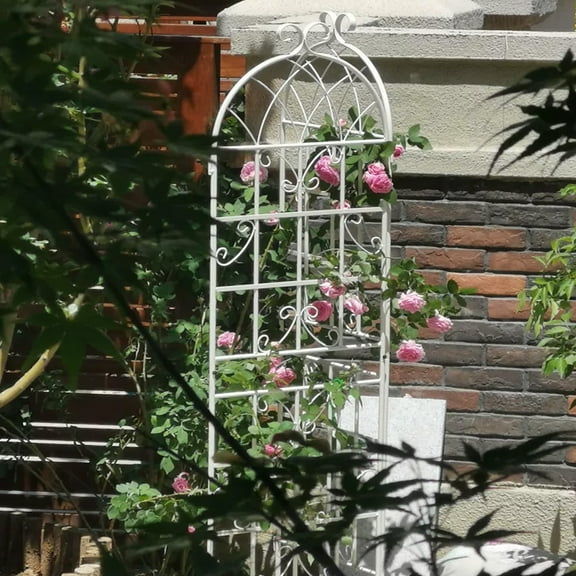 GUTALOR 4 Pack Metal Garden Trellis 71" x 19.7" Rustproof Trellis for Climbing Plants Outdoor Flower Support White