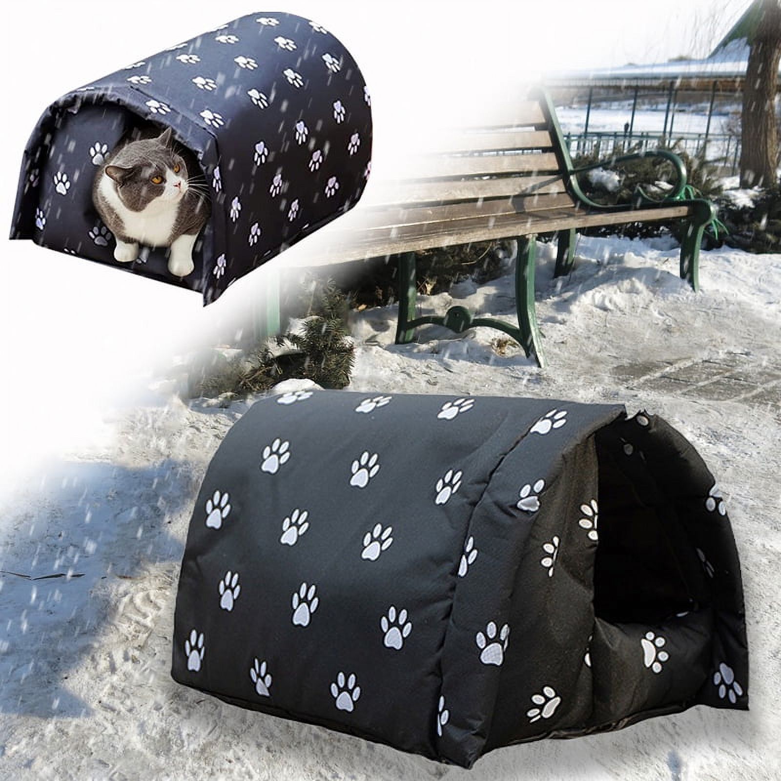 Outdoor Feral Cats Warm House, Waterproof Washable Winter Warm Pet