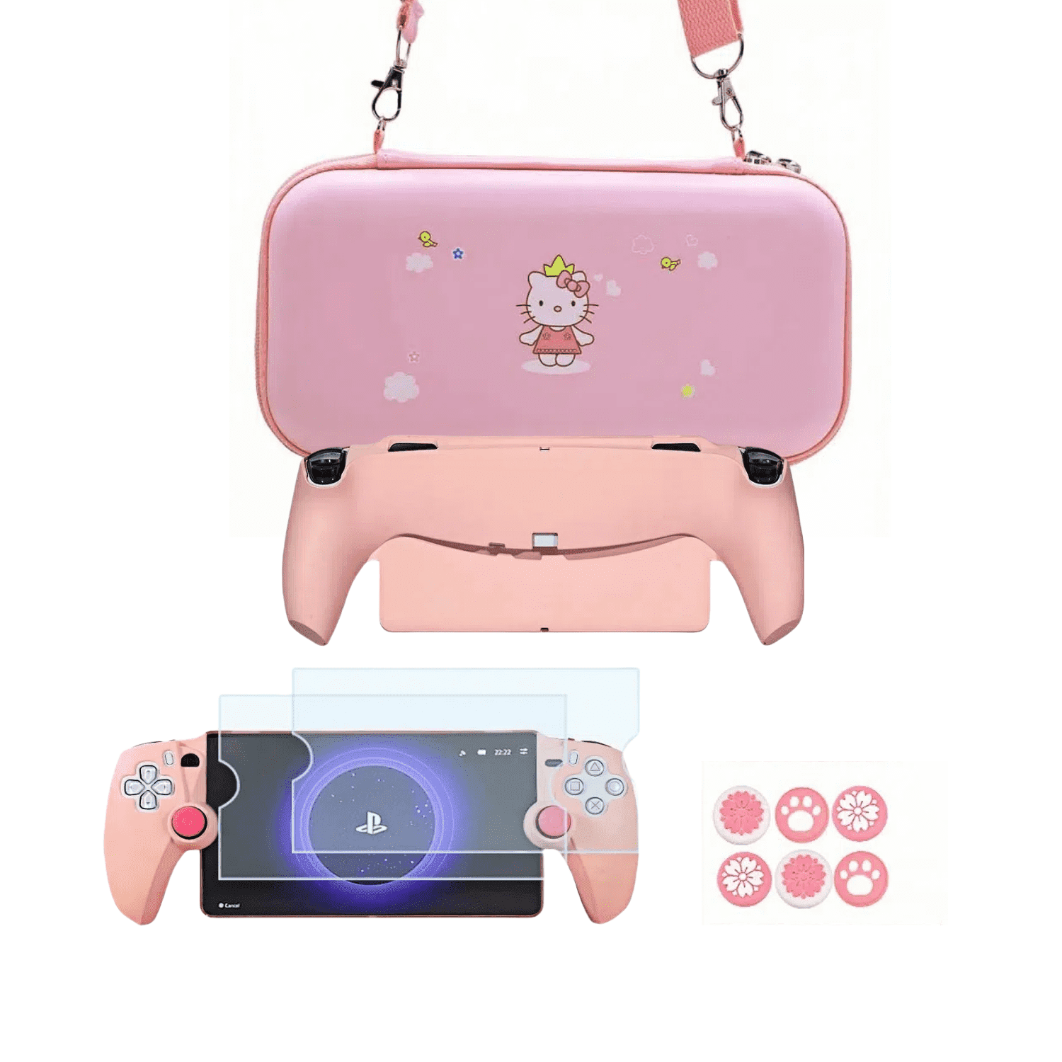 GUTIA Pink kitty Hard Carrying Shell Case for PlayStation Portal