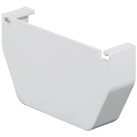 Amerimax GUTTER END CAP WHITE Four Pack — Residential Use, Standard Application