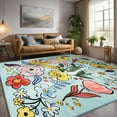 thumbnail image 1 of GUUCHA Boho Rugs 4'x6'Rugs for Living Room Vintage Rugs for Bedroom,Green, 1 of 7