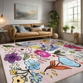 thumbnail image 1 of GUUCHA Boho Rugs 4'x6'Rugs for Living Room Vintage Rugs for Bedroom,Pink, 1 of 7
