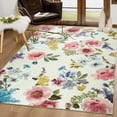 thumbnail image 1 of GUUCHA Floral Area Rug for Bedroom Soft Rugs Non Slip Carpet Vintage Rug,5'x8',Beige/H19, 1 of 8