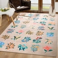 thumbnail image 1 of GUUCHA Floral Area Rug for Bedroom Soft Rugs Non Slip Carpet Vintage Rug,6'x9',Beige/H04, 1 of 8
