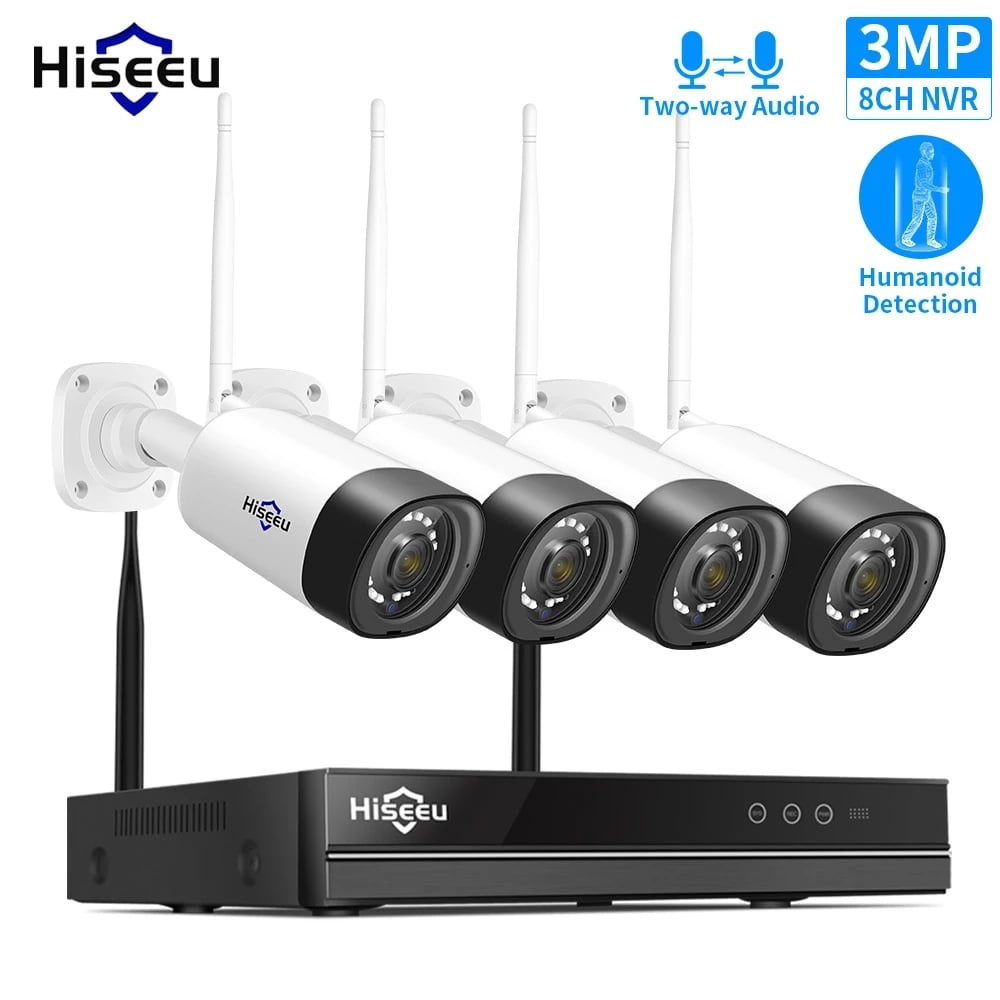 4 Channel Wireless Security Camera System GUUDGO 1080P HD 4-Channel Wireless Security Camera System, Connects via