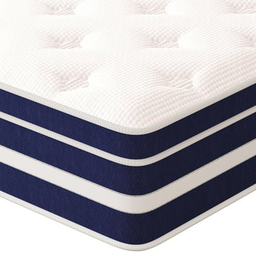 GUUKIN 12 inch Queen Mattress, Memory Foam & Spring Hybrid Medium Comfort Queen Size in a Box,Adult