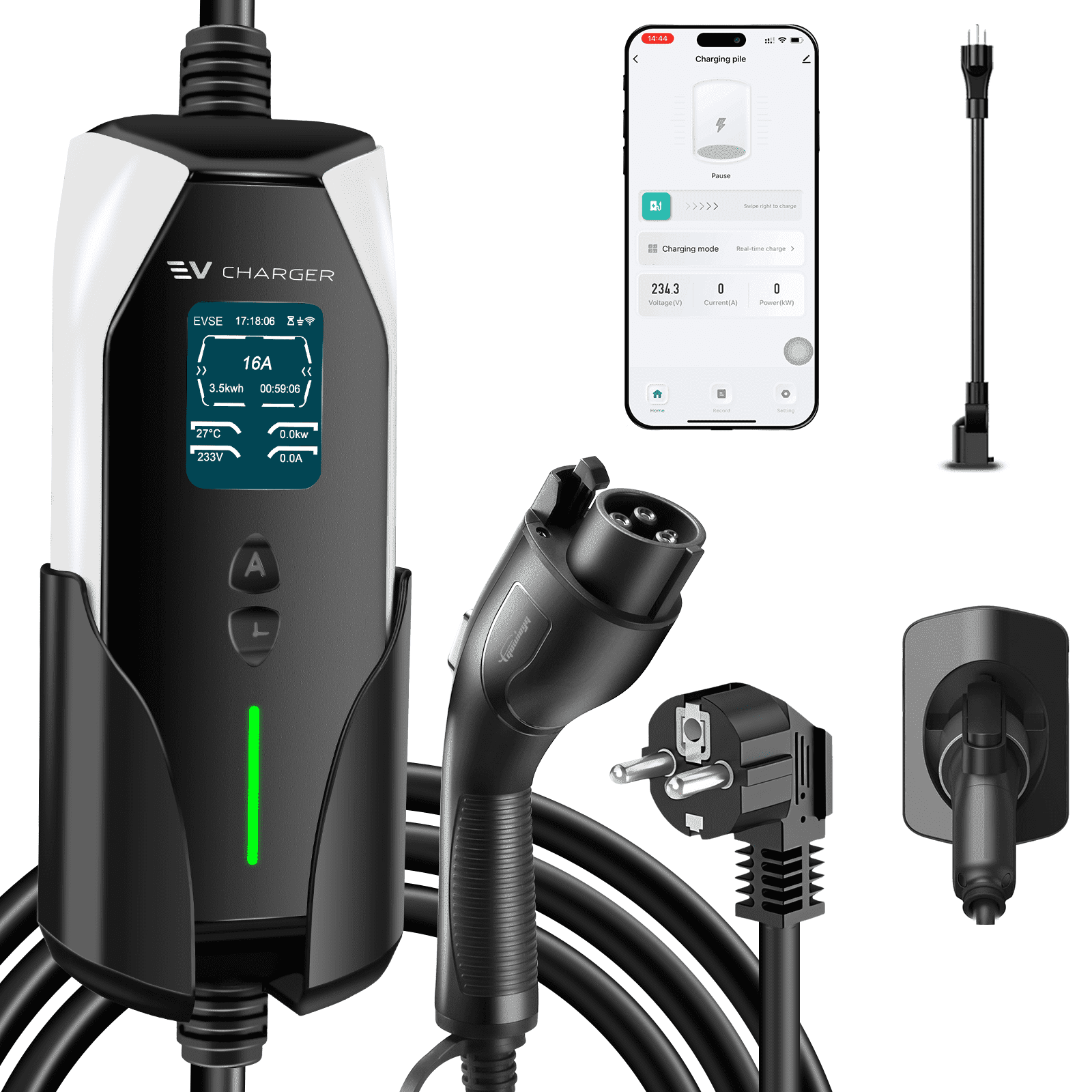 Tera EV充電器 J1772 NEMA 5-15P 3KW Amazon.com: Tera Electric Vehicle Charger for J1772: Tesla