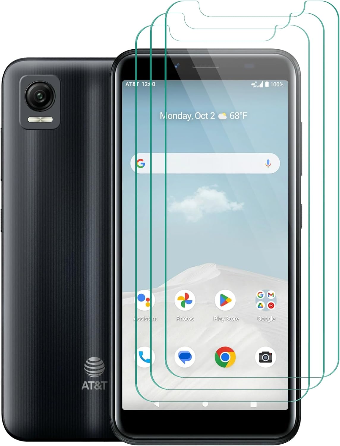 GUXANG Glass Screen Protectors for AT&T Vista WTATTRW2 (5.5"), [3 Pack