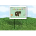 thumbnail image 1 of GUY WELCOME BABY GREEN  18 in x 24 in Yard Sign Road Sign with Stand, 1 of 4