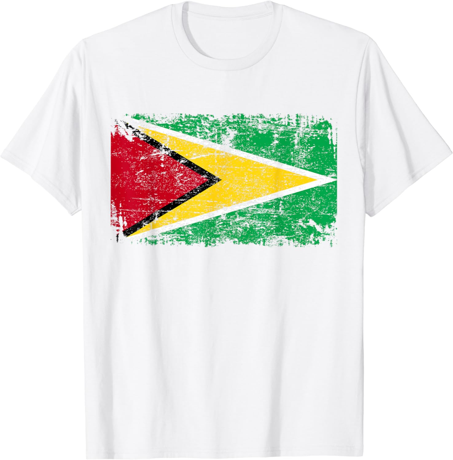 Guyana Pride Flag T-Shirt - Vintage Style Unisex Tee For Men & Women, Great Gift For Guyanese Heritage