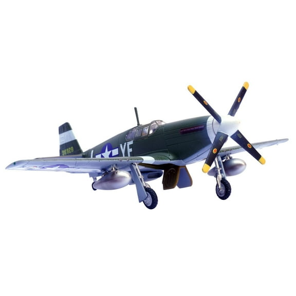 GUYUTING 1:72 Scale P 51B WWII US Fighter Model Diecast 358th Air Wing 355 Squadron Airplane Collectible with Display