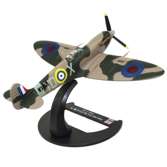 GUYUTING 1:72 Scale UK Air Force Spitfire Mk Vb Fighter Model Die Cast Alloy 13cm x 16cm for Collection Enthusiast