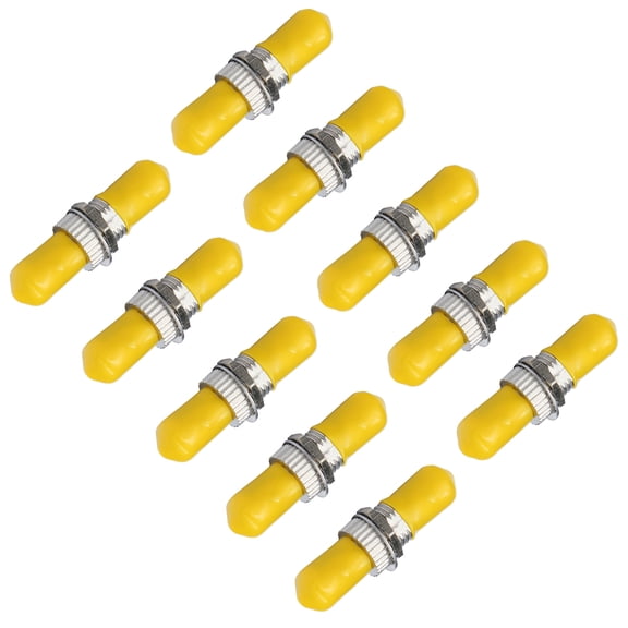 GUYUTING 10Pack Compact ST-ST Fiber Optic Adapter for Fiber-optic Broadband Access 3.5x1.3cm