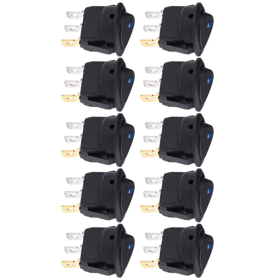GUYUTING 10x Car Dome Light Switch with LED 2.4 cm x 2.4 cm x 3 cm, Blue Light