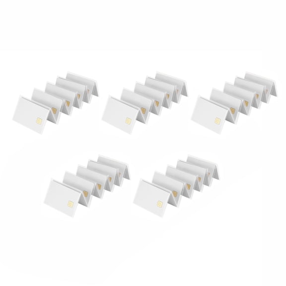 GUYUTING 10x Industrial-Grade SLE4442 White Cards Enhanced Data Retention for Rental & Library Systems