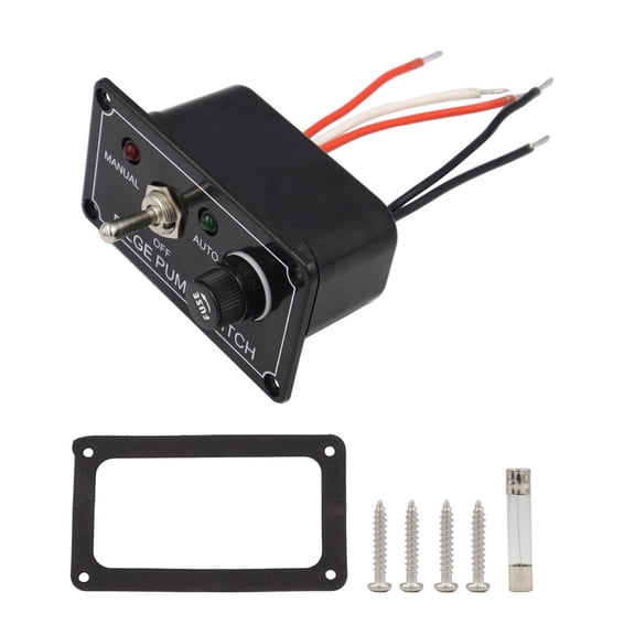 GUYUTING 12V ON OFF AUTO Bilge Pump Switch with Circuit Breaker Fuse and Wiring Diagram for Marine Boat Applications