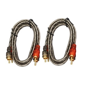 GUYUTING 2 Pack RCA Audio Cable 4ft For Car Amplifier Home Theater Systems Copper Core Shielded