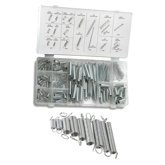 GUYUTING 200 Piece Compression Tension Spring Assortment Kit Zinc Steel for Automotive Tool and Part Replacement