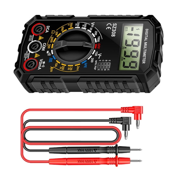 GUYUTING 2mA-10A DC Current Digital Multimeter For DIY Enthusiast Electrician Technician Electrical Testing Tool