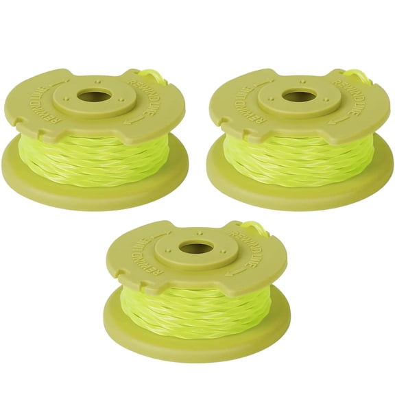 GUYUTING 3 Pack Spools with Line AC80RL3 for Ryobi One+ 18V 24V 40V Automatic Feed Trimmers High Quality Tested