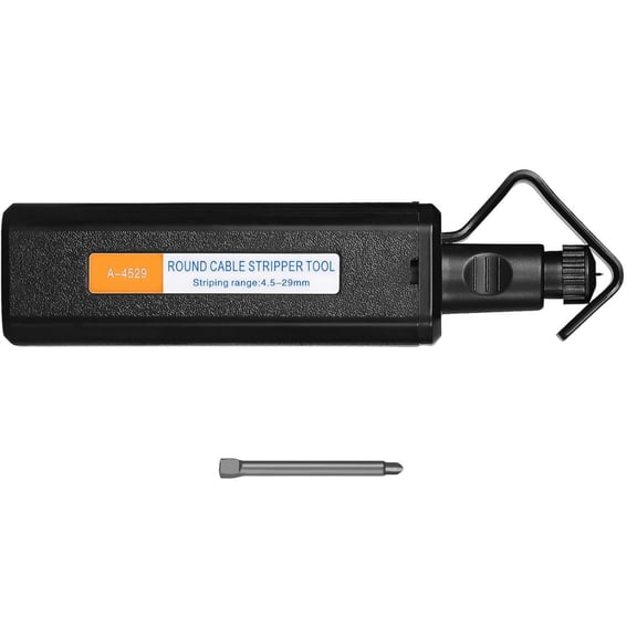 GUYUTING 4.5 29mm Cable Stripper PE PVC Rubber Round Cable Jacket Stripping Tool Horizontal Vertical Cut Replaceable Blade Aluminum