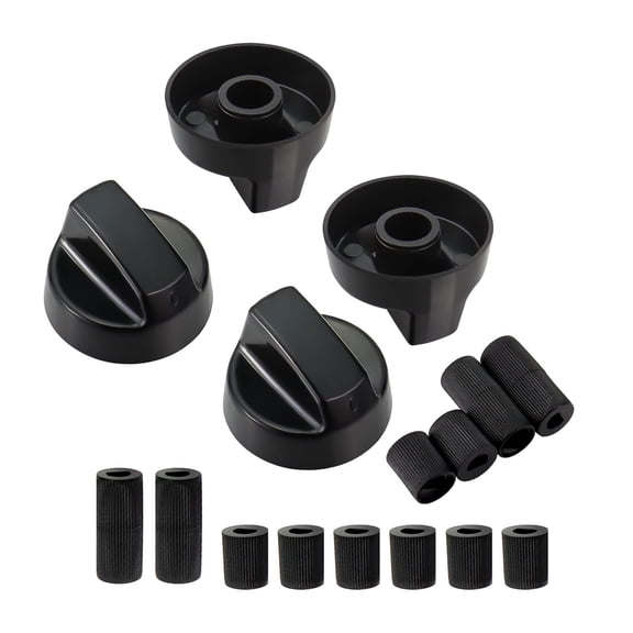 GUYUTING 4 Pack Universal Control Knobs With 12 Adapter Inserts For Simmerstat Gas Burner Electric Stove Oven Cooking Appliances