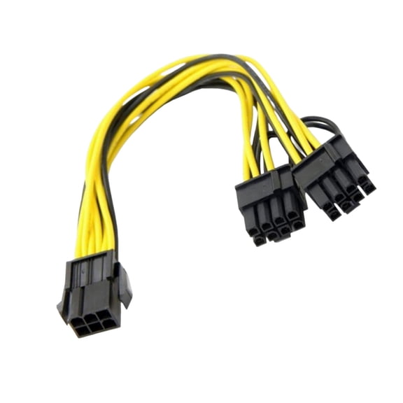 GUYUTING 6 Pin PCIE to 8 Pin PCIE Adapter for GPU Power Supply Upgrade 20cm Wire Length Secure Latch Connection