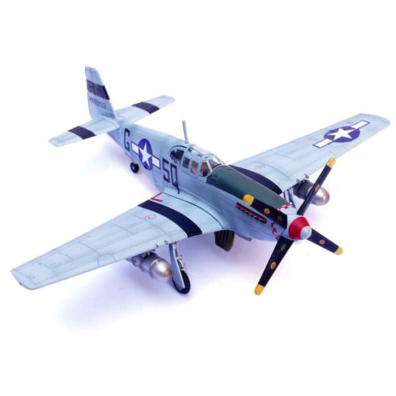GUYUTING Alloy P-51B Mustang Fighter Model 1/72 USAAF 339TH FS 504TH FG WWII Plane for Fathers Day Birthday Gift Display Stand Included