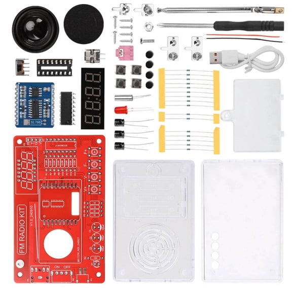 GUYUTING Beginner Radio DIY Kit for Scientific Development Black 9.55x5.9cm PCB USB 5V/AAA Battery Operation Max 400mA