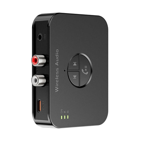 GUYUTING Bluetooth 5.4 Music Adapter for Old Stereos RCA AUX USB Stream Audio Tablet Phone Long Range Remote Control Dual USB Ports