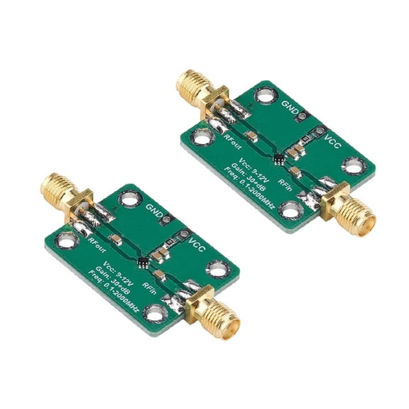 GUYUTING Broadband RF Amplifier 2 Pcs 5*2.4 CM 9-12 VDC 10mW Power Low Noise for Shortwave Radio Remote Control Receiver Signal Amplification