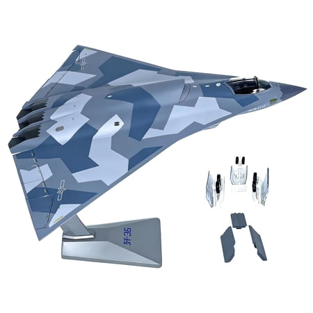 GUYUTING Chinese Air Force J-36 Model Aircraft Sixth Generation Jet Design 1:72 Scale For Military Hobby Collection Home Decoration