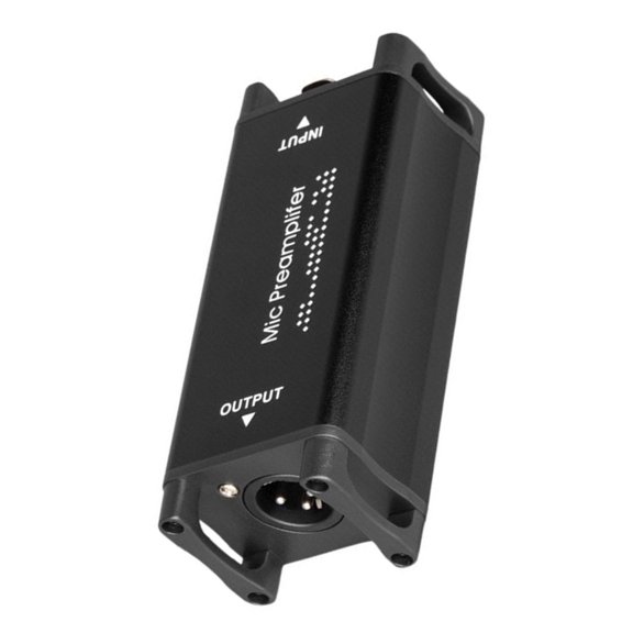 GUYUTING Classic Black Microphone Preamplifier for Boosting Quiet Instrument Sources Preamplifier