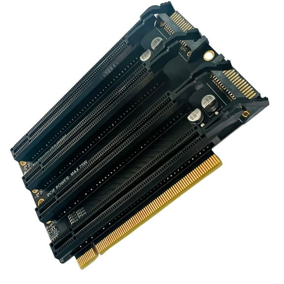 GUYUTING Compact PCIE Splitter for Mini Systems 4X4 Slots from X16 for Space-Saving Builds