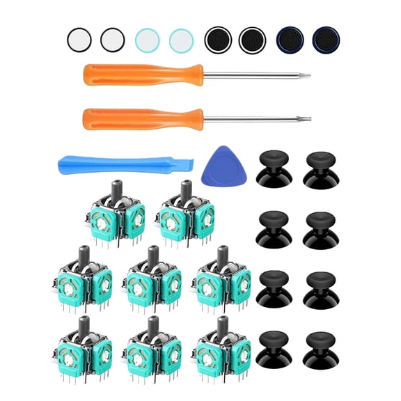 GUYUTING Controller Stick Drift Fix Kit For Xbox One S Elite Switch Pro Joysticks Thumb Caps Silicone Covers Repair Accessory