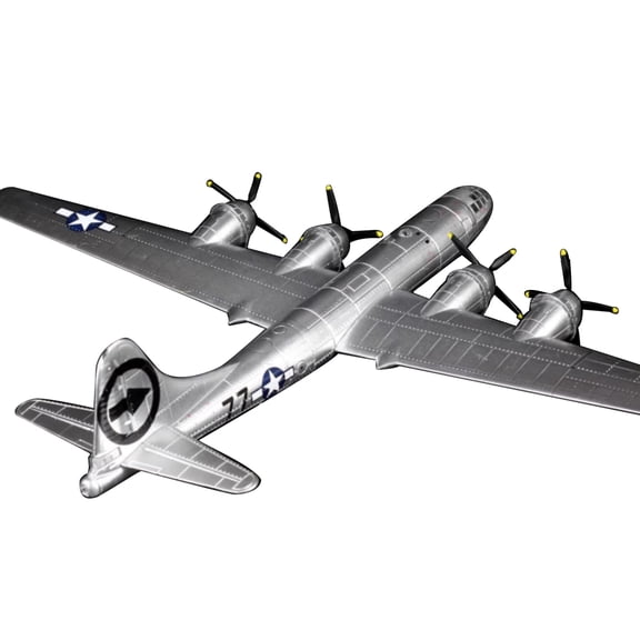 GUYUTING Desktop Ornament: WWII B-29 Superfortress Bomber Model - Showcases Aviation History, 20.5cm x 33cm Size