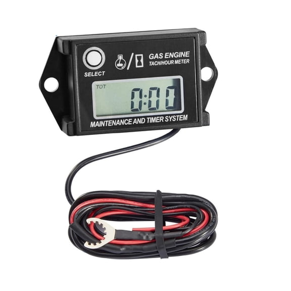 GUYUTING Digital Engine Hour Gauge Tachometer 99999 Hours Max Record Ip68 Waterproof For Lawn Mower Marine Outboard Engine