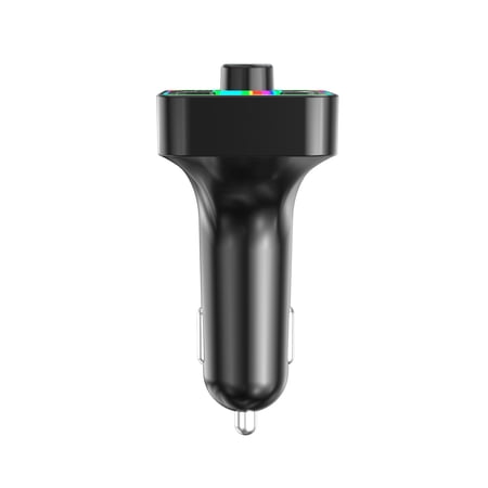 GUYUTING Dual USB Fast Charger Bluetooth FM Transmitter 7 Color LED Backlight, Hi-Fi Music, Hands-Free Calling for Car Audio